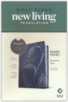 NLT Personal Size Giant Print Bible - Leatherlike Navy